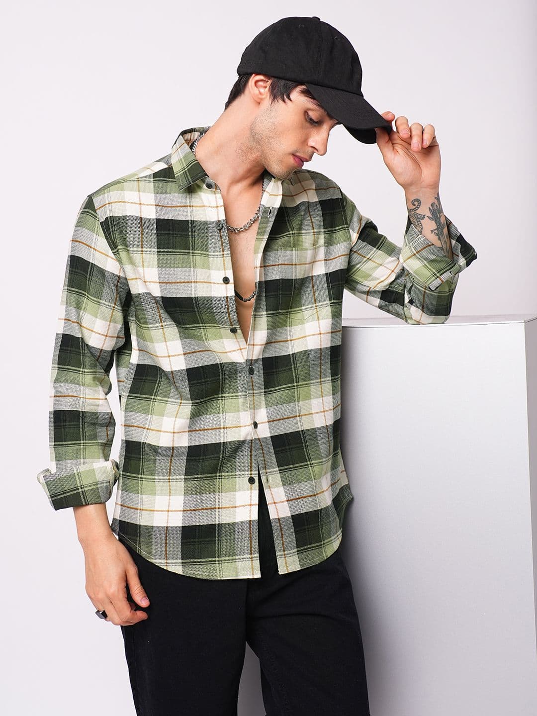 VASTRADO Classic Checked Premium Cotton Casual Shirt - view 1