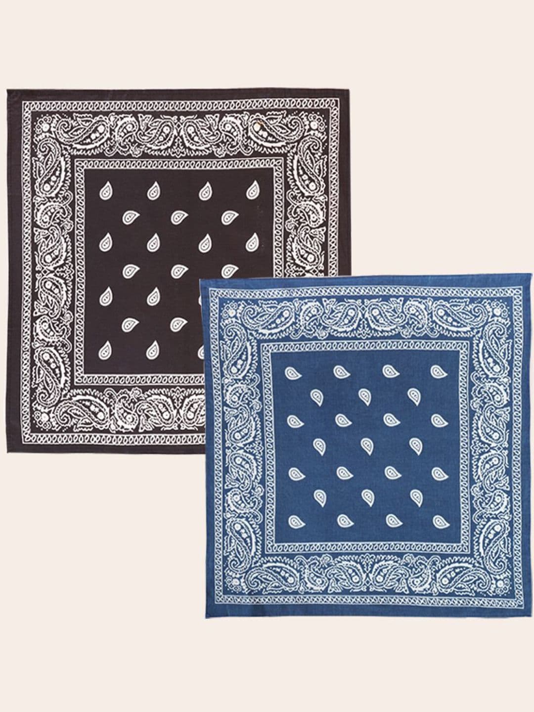 Ravaiyaa Unisex Pack Of 2 Paisley Printed Pure Cotton Bandana - view 1