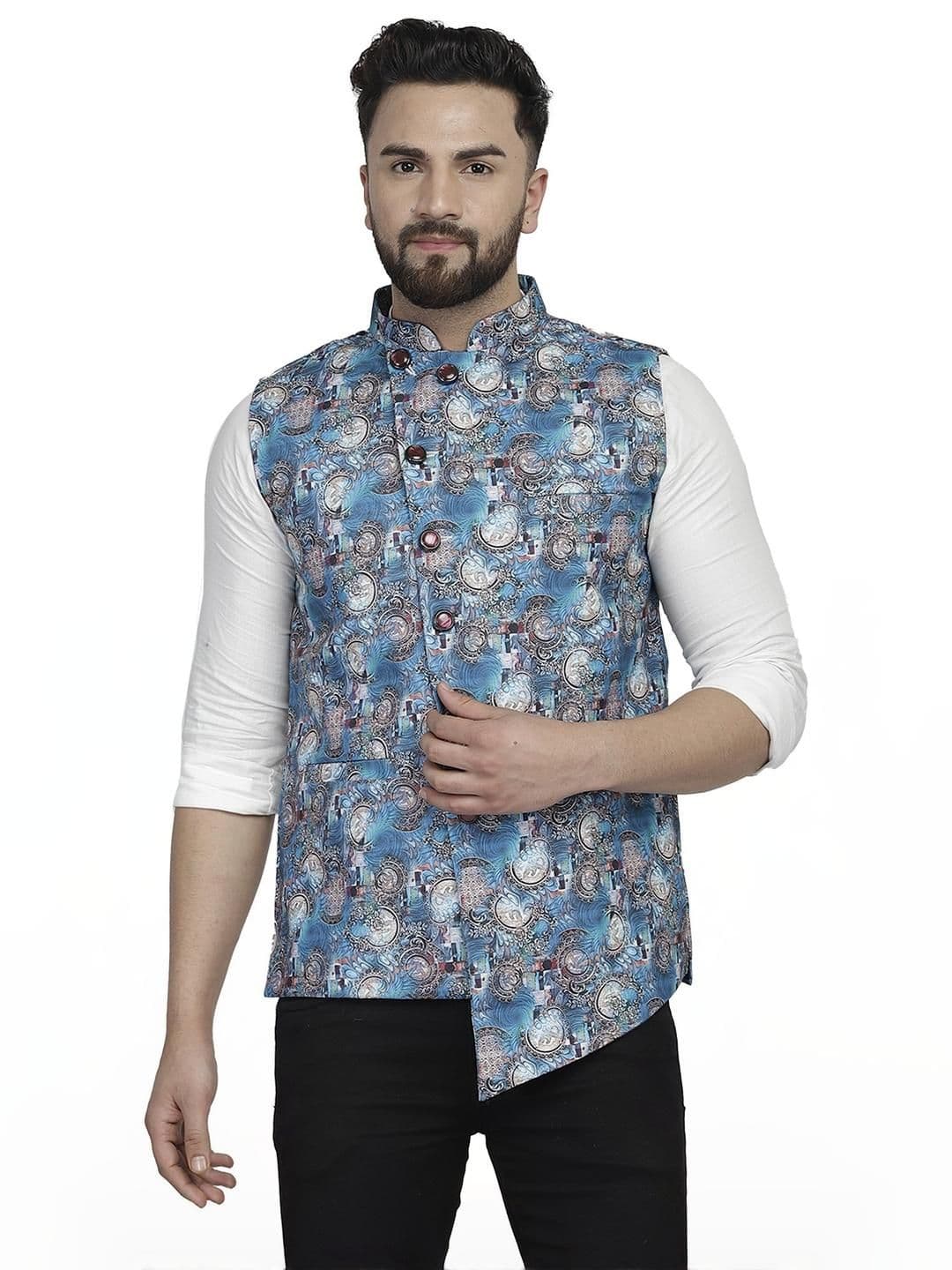 B BEN Sleeveless Printed Men Jacket () - view 1