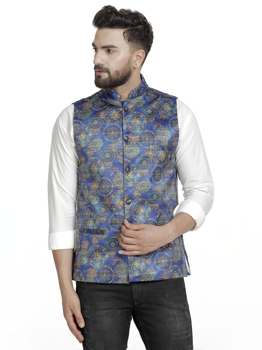B BEN Sleeveless Printed Men Jacket () - view 1
