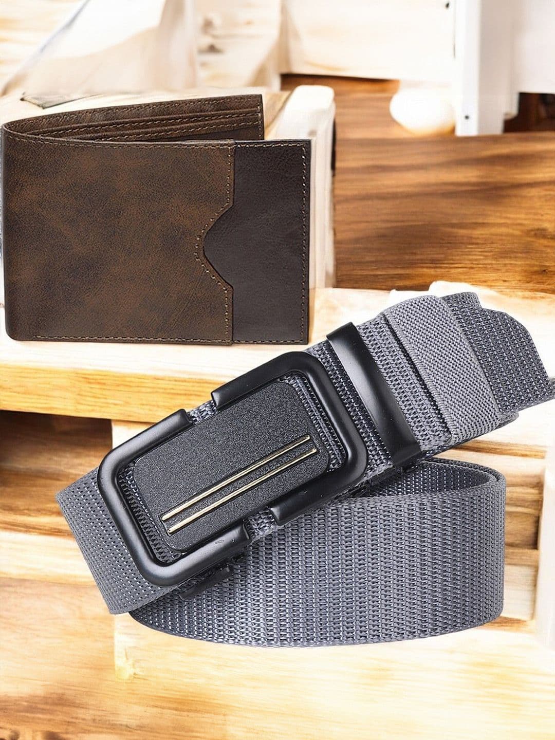 Metronaut Men Accessory Gift Set of Wallet and Belt