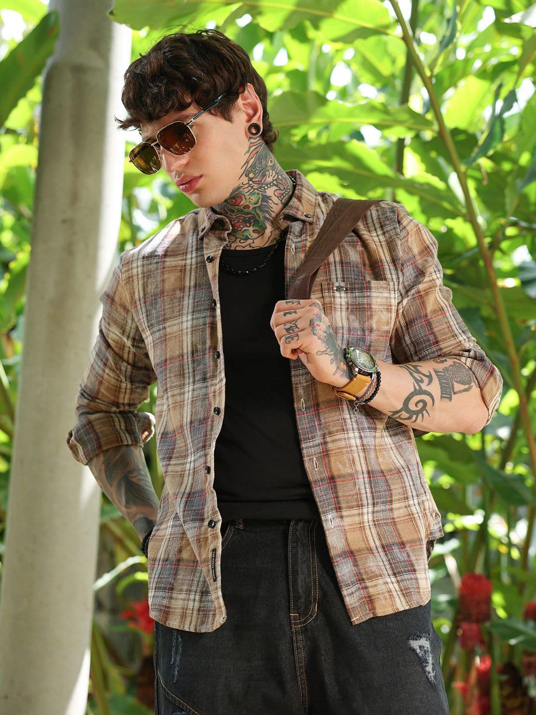 CAHOOT Men Checked Comfort Slim Fit Faded-Plaid Casual Shirt - view 1