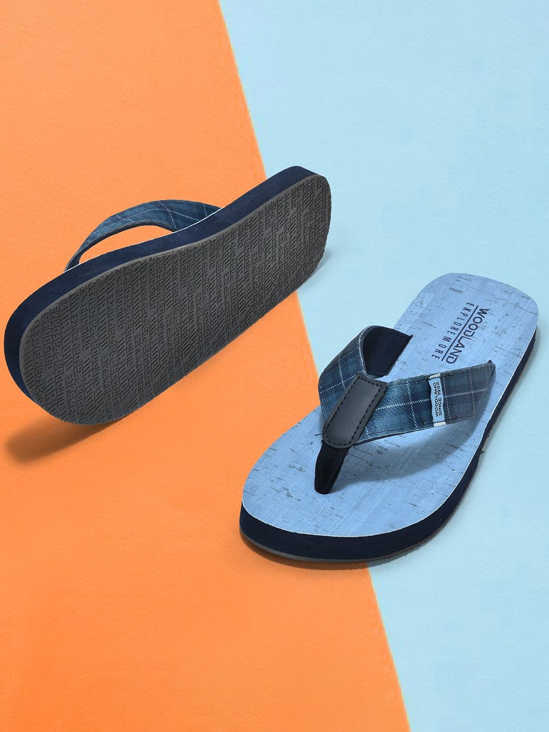 Woodland Men Printed Thong Flip-Flops - view 1