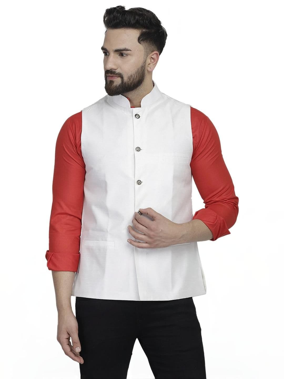B BEN Sleeveless Self Design Men Jacket () - view 1