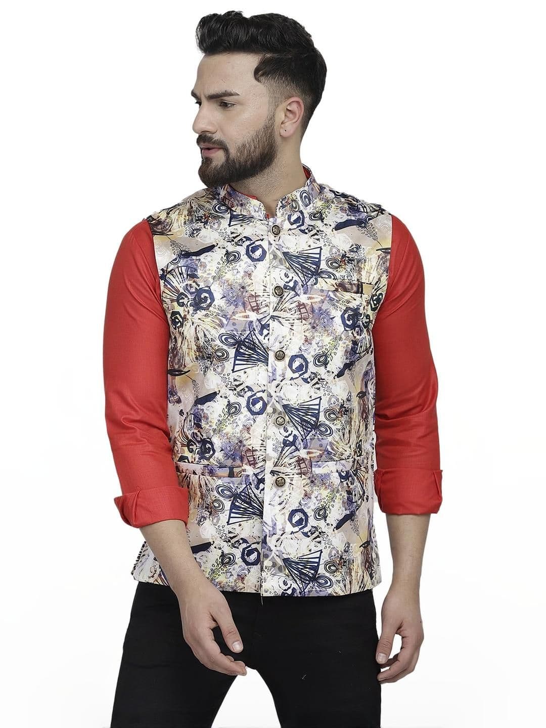 B BEN Sleeveless Printed Men Jacket () - view 1