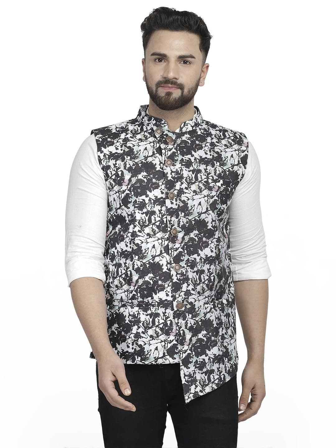 B BEN Sleeveless Printed Men Jacket () - view 1