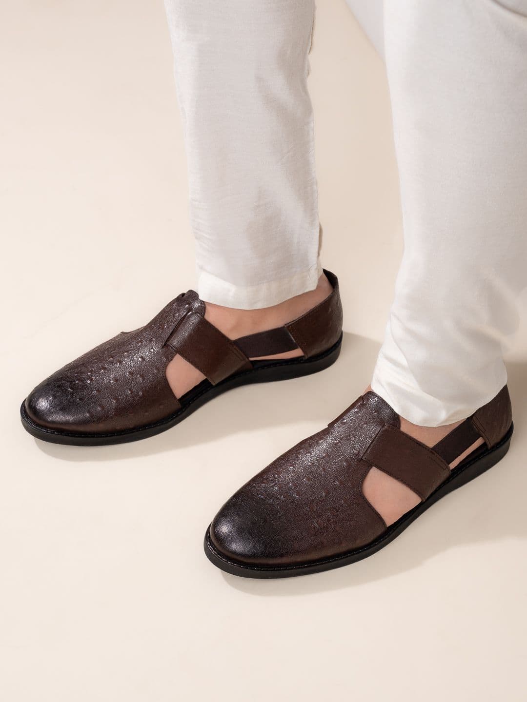 Alberto Torresi Men Leather Comfort Sandals - view 1