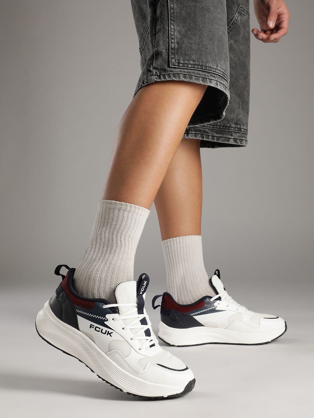FCUK Men Woven Design Running Shoes - view 1