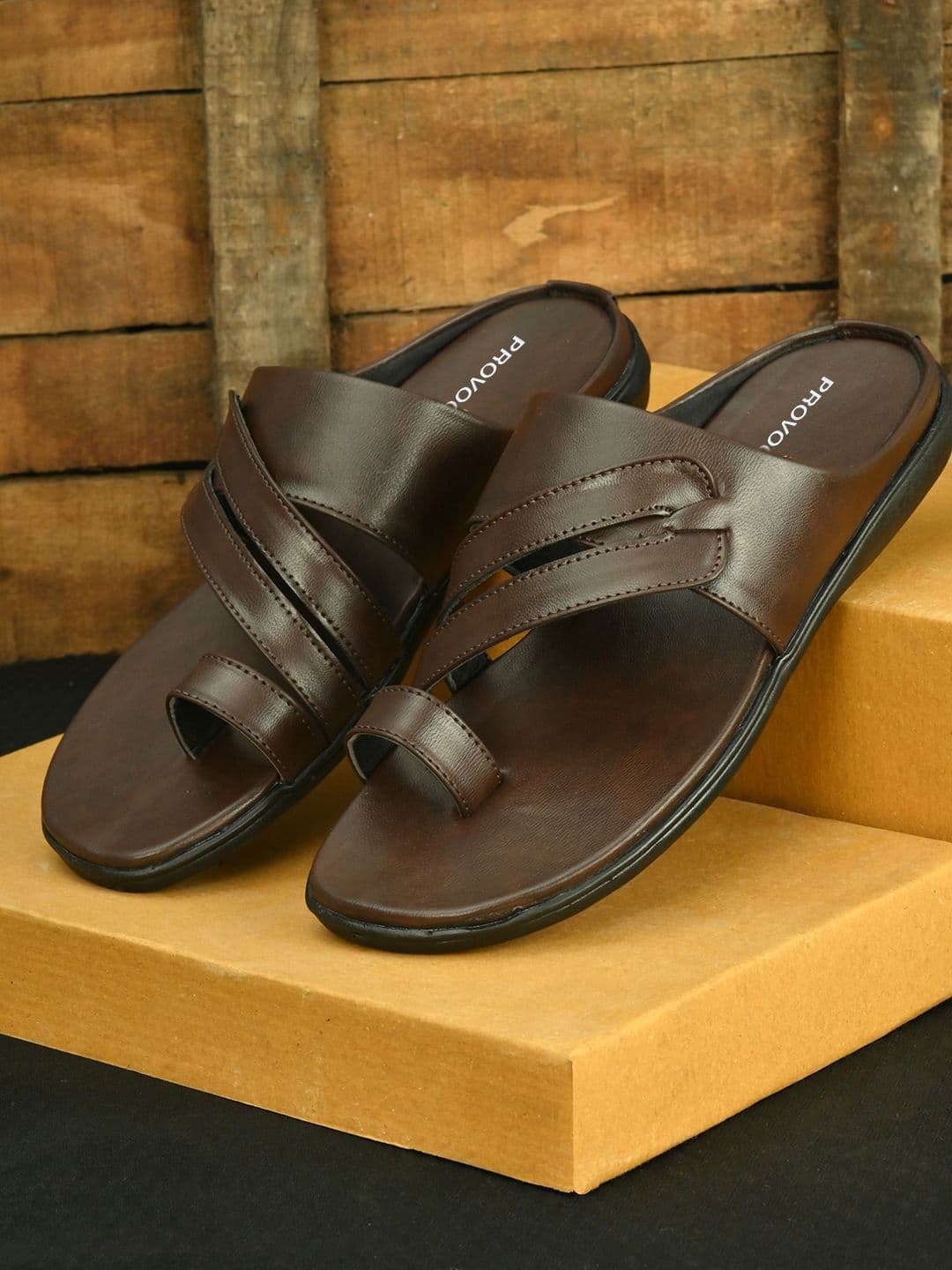 Provogue Men Solid Slip on Comfort Sandals - view 1