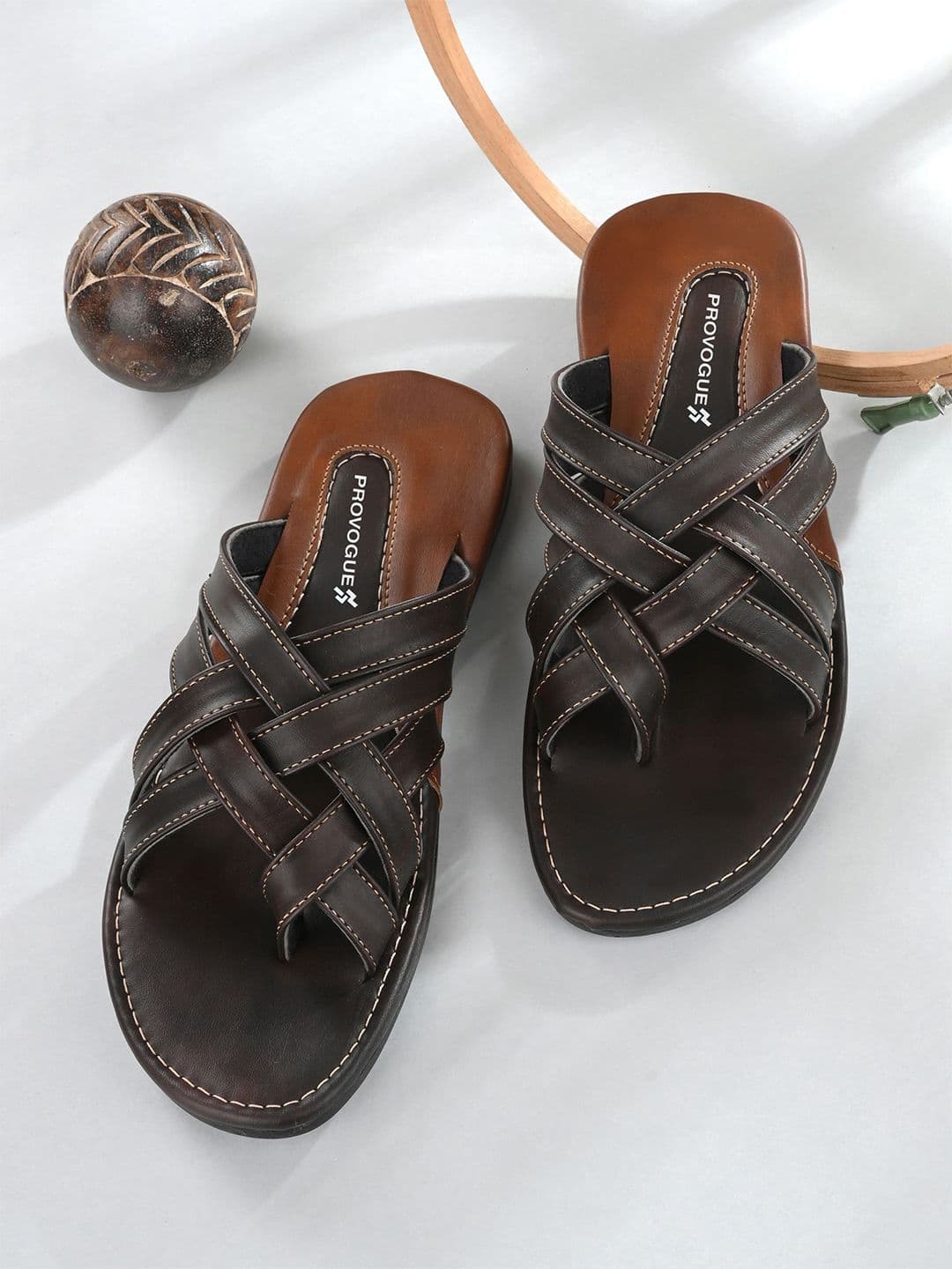 Provogue Men Solid Slip on Comfort Sandals - view 1