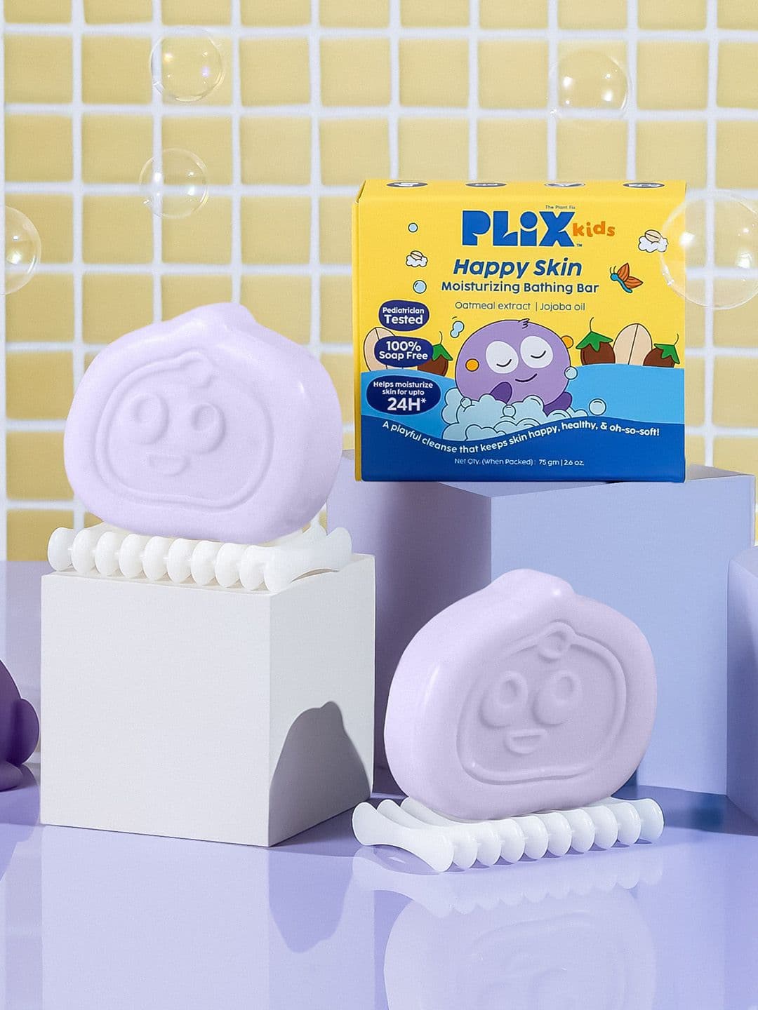 PLIX THE PLANT FIX Kids Happy Skin Moisturizing Bathing Bar - 75g - view 1