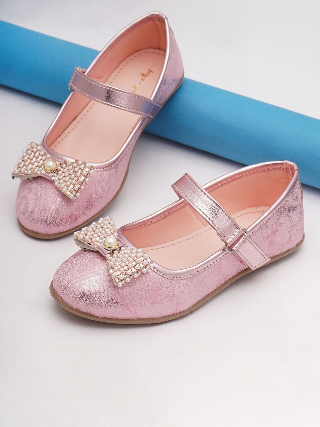 BOYZ N GALZ Girls Embellished Party Bows Flats - view 1
