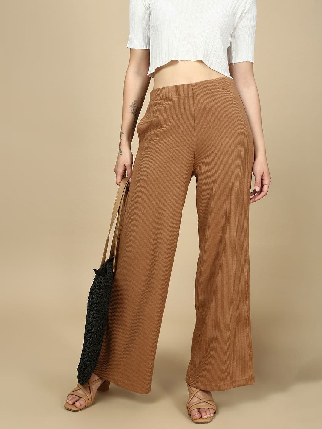 PYNK Women Straight Regular Palazzos - view 1