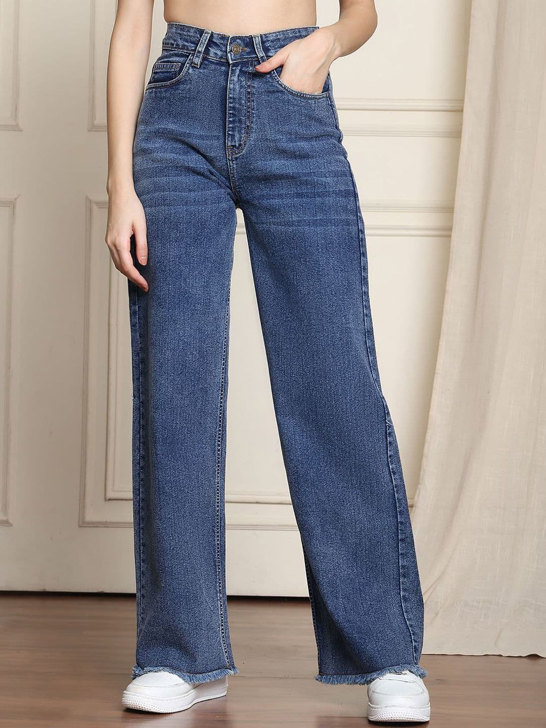 PUELLA Women Straight Fit High-Rise Light Fade Stretchable Jeans - view 1
