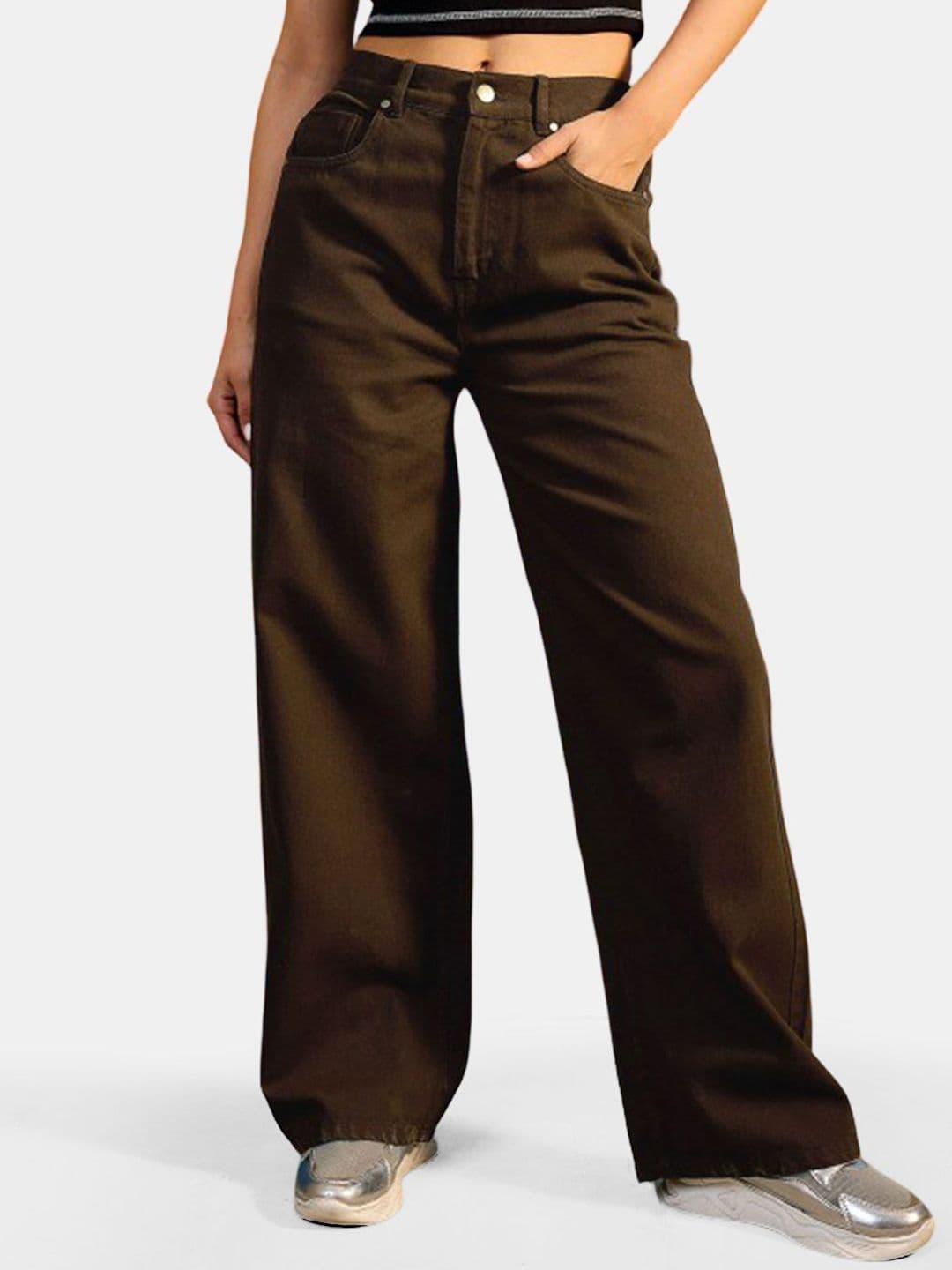The Roadster Lifestyle Co. Cotton Straight-Fit High-Rise Jeans - view 1