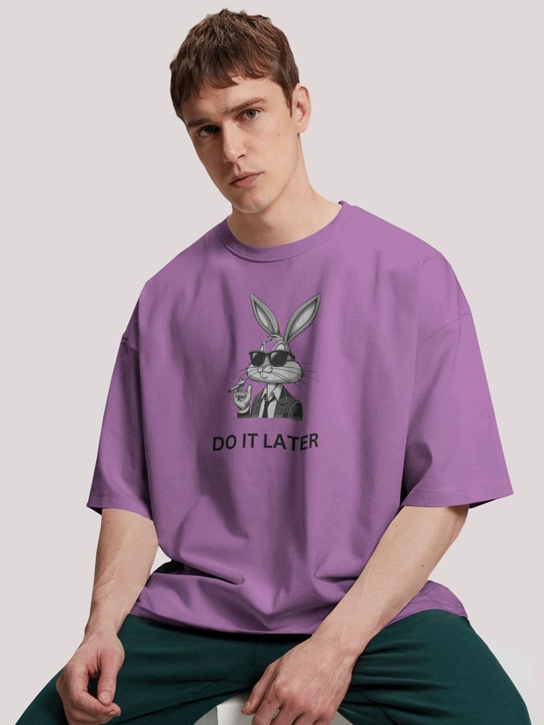 Adrunaline Fit Men Typography Printed Raw Edge T-shirt - view 1