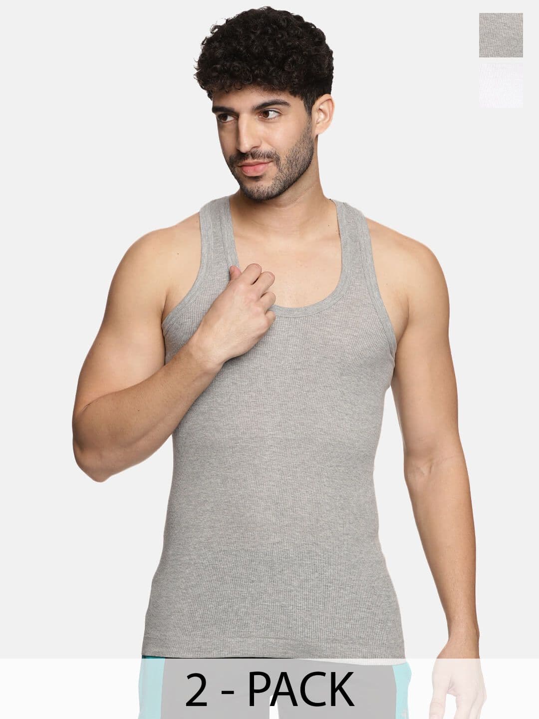 Lux Champion Pack Of 2 Cotton Undershirt Vests Lux-Champion-Derby-GW - view 1
