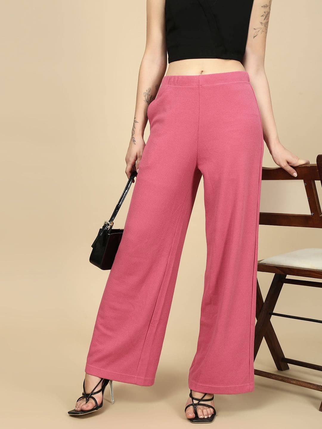 PYNK Women Straight Fit Palazzos - view 1