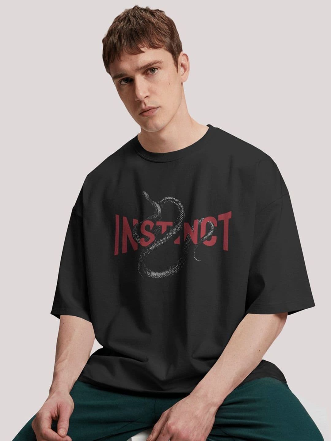 Adrunaline Fit Men Varsity Printed Extended Sleeves Applique T-shirt - view 1