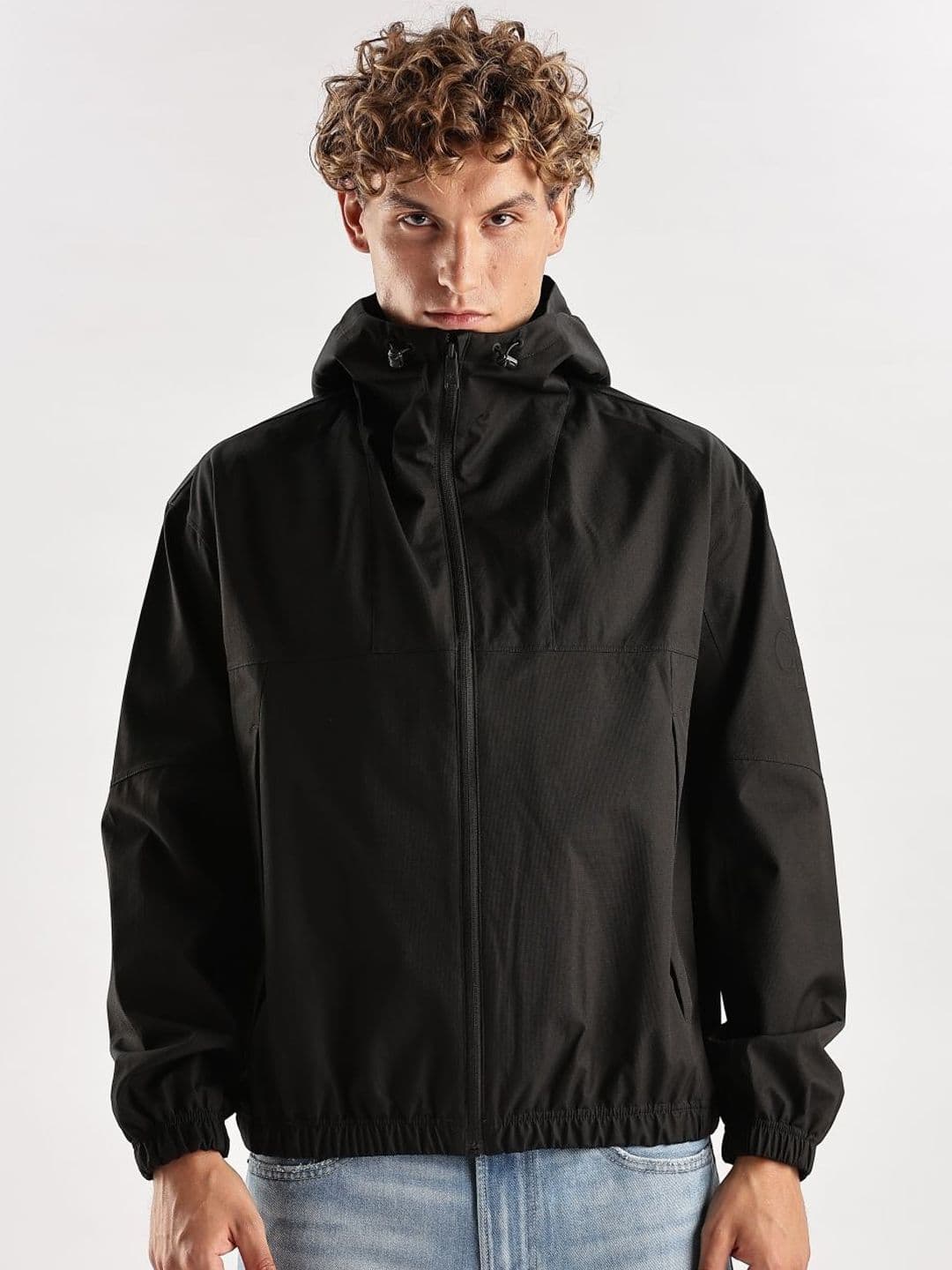 Calvin Klein Jeans Hooded Open Front Jacket - view 1