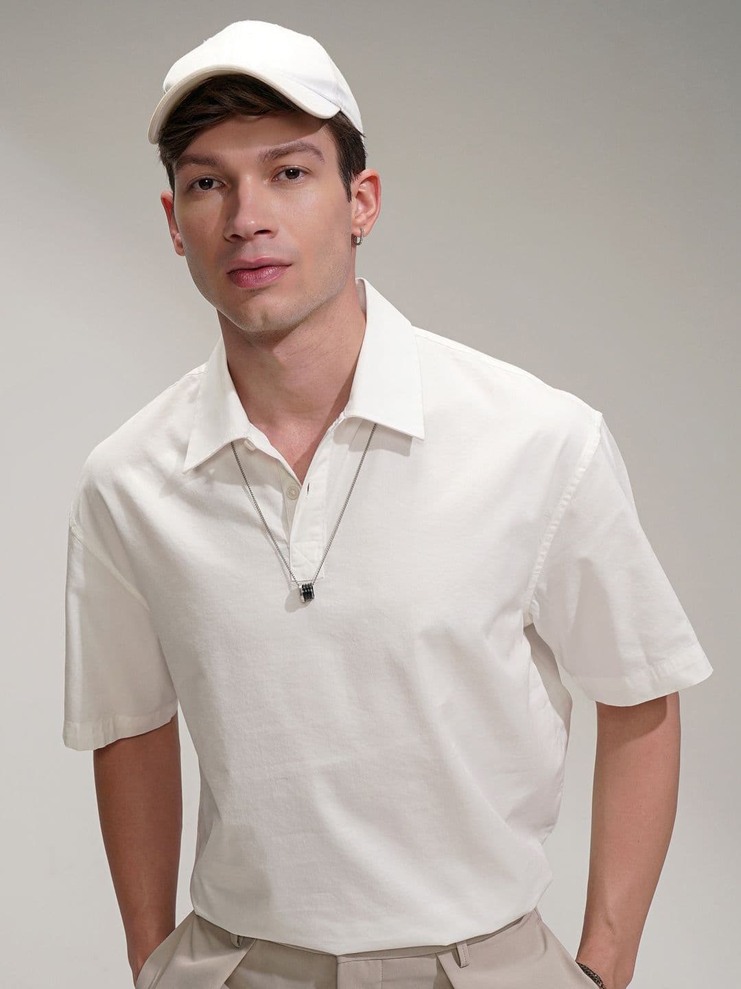 HIGHLANDER Men Solid Oversized Casual T-shirt - view 1