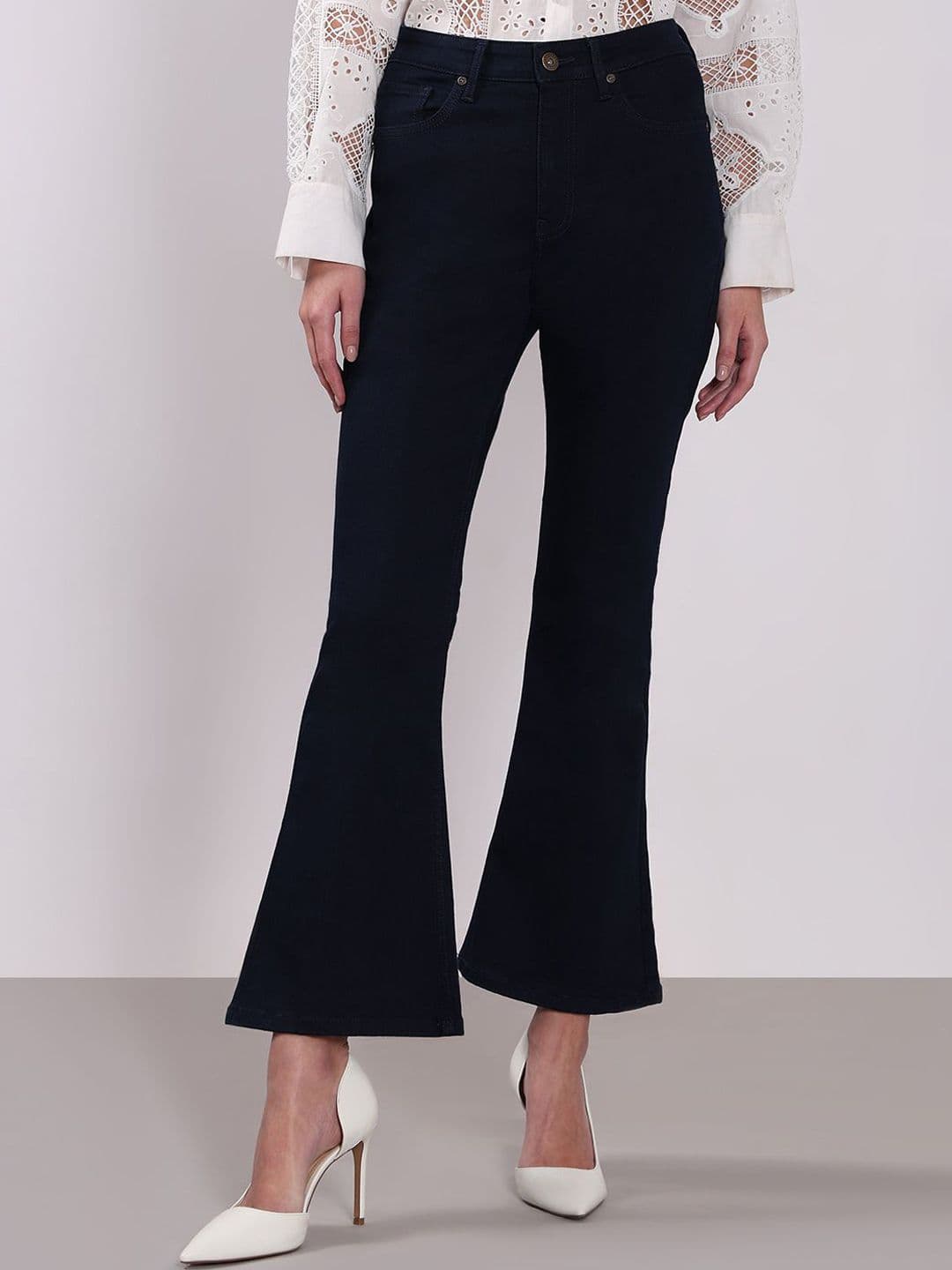 Vero Moda Women High-Rise Bootcut Stretchable Jeans - view 1