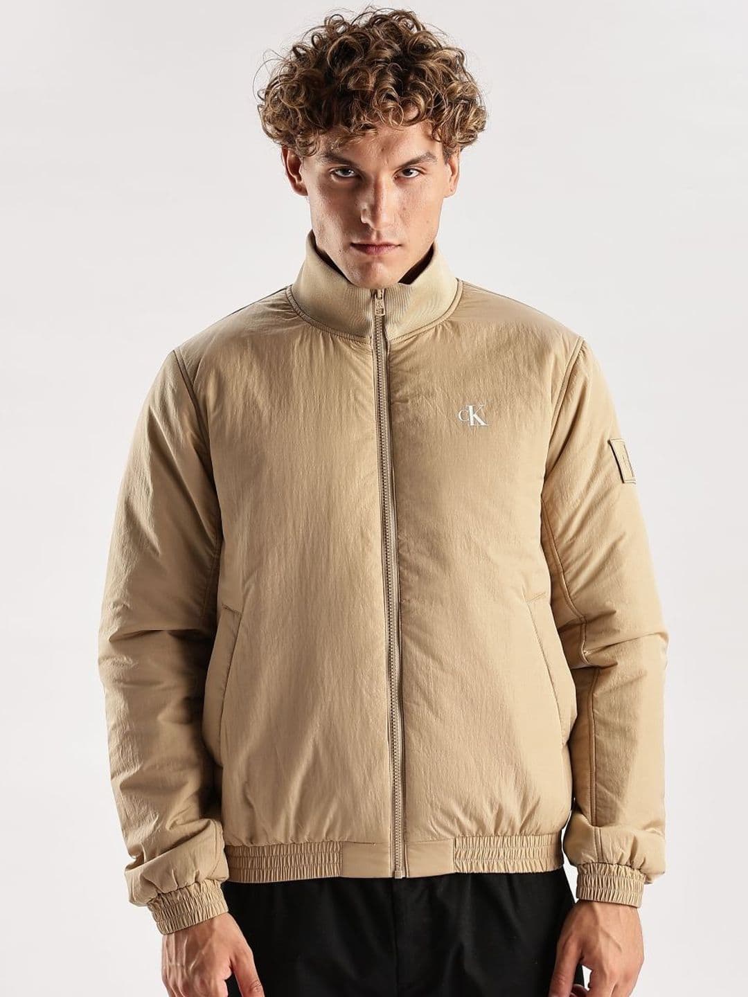 Calvin Klein Jeans Open Front Stand Collar Jacket - view 1