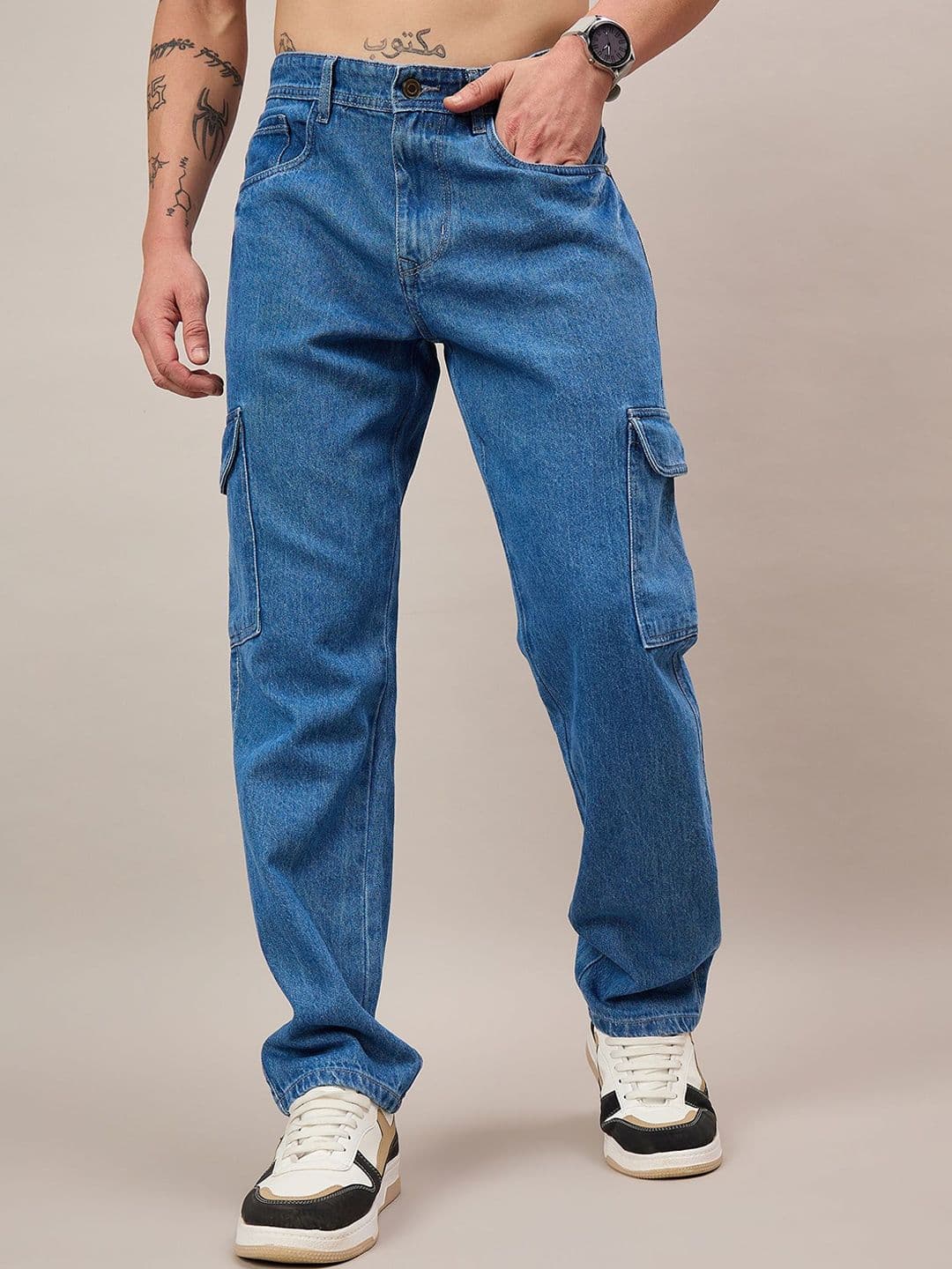 THE BEETEL HOUSE Men Loose Relaxed Fit Mid-Rise Jeans - view 1