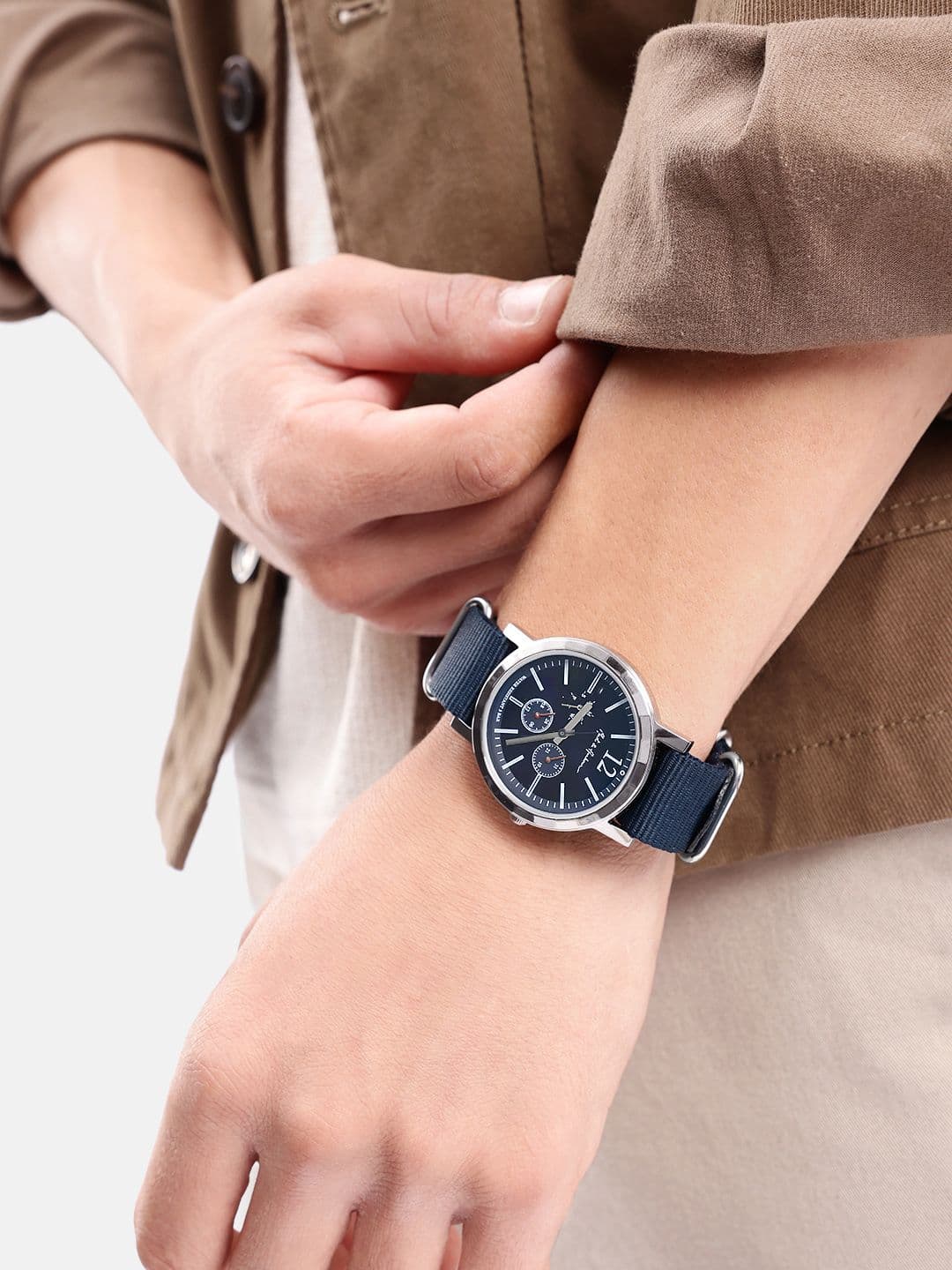 Mast & Harbour Unisex Brass Printed Dial & Straps Analogue Chronograph Watch - view 1