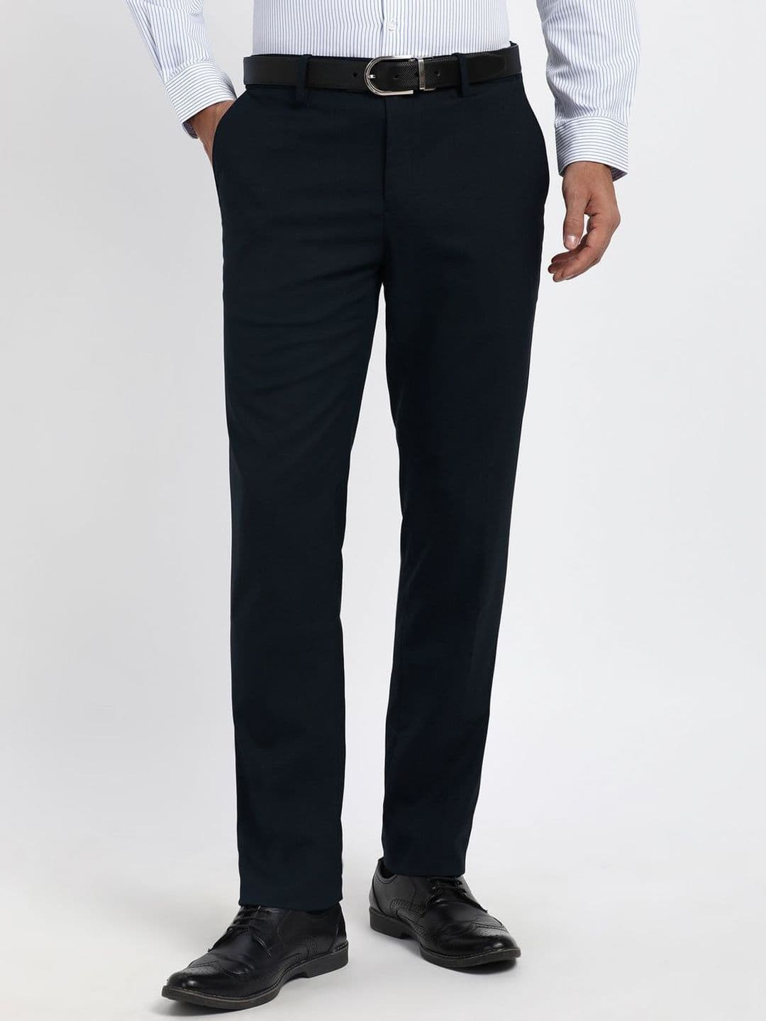 Peter England Men Slim Fit Mid-Rise Formal Trouser - view 1