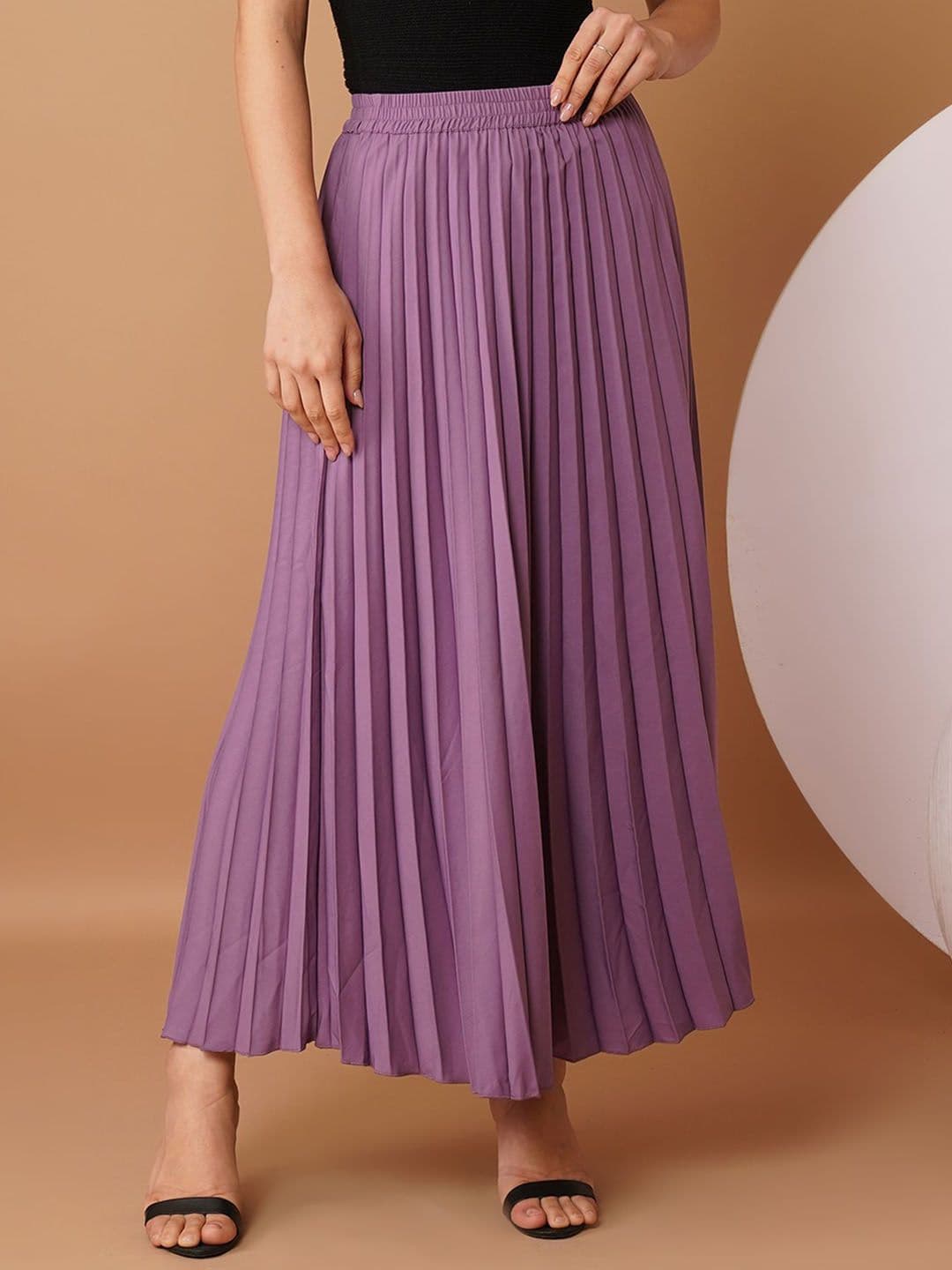 Chemistry Pleated Flared Maxi Skirt - view 1