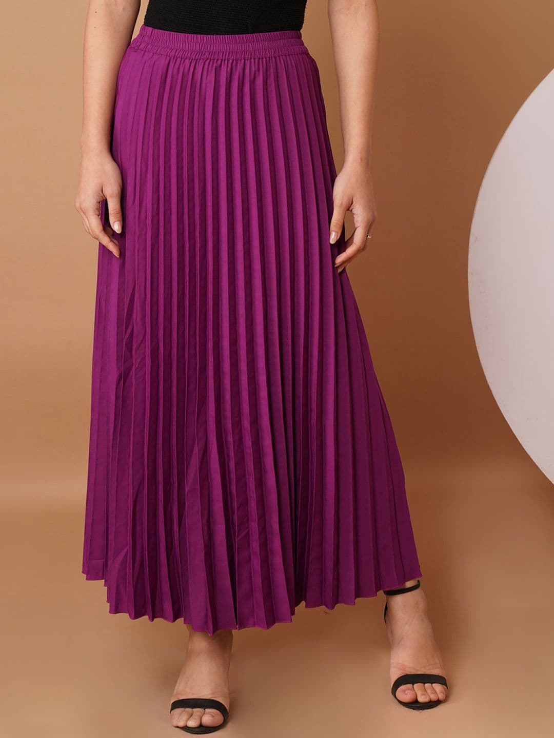 Chemistry Pleated Flared Maxi Skirt - view 1