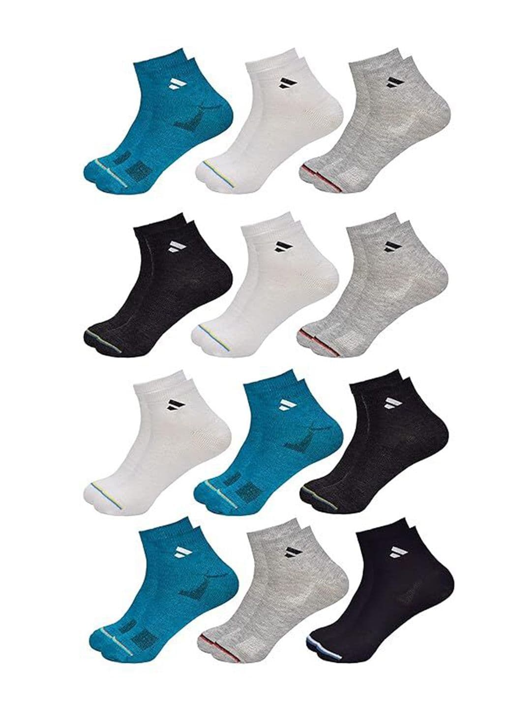 Sjeware Pack Of 12 Patterned Ankle-Length Socks - view 1