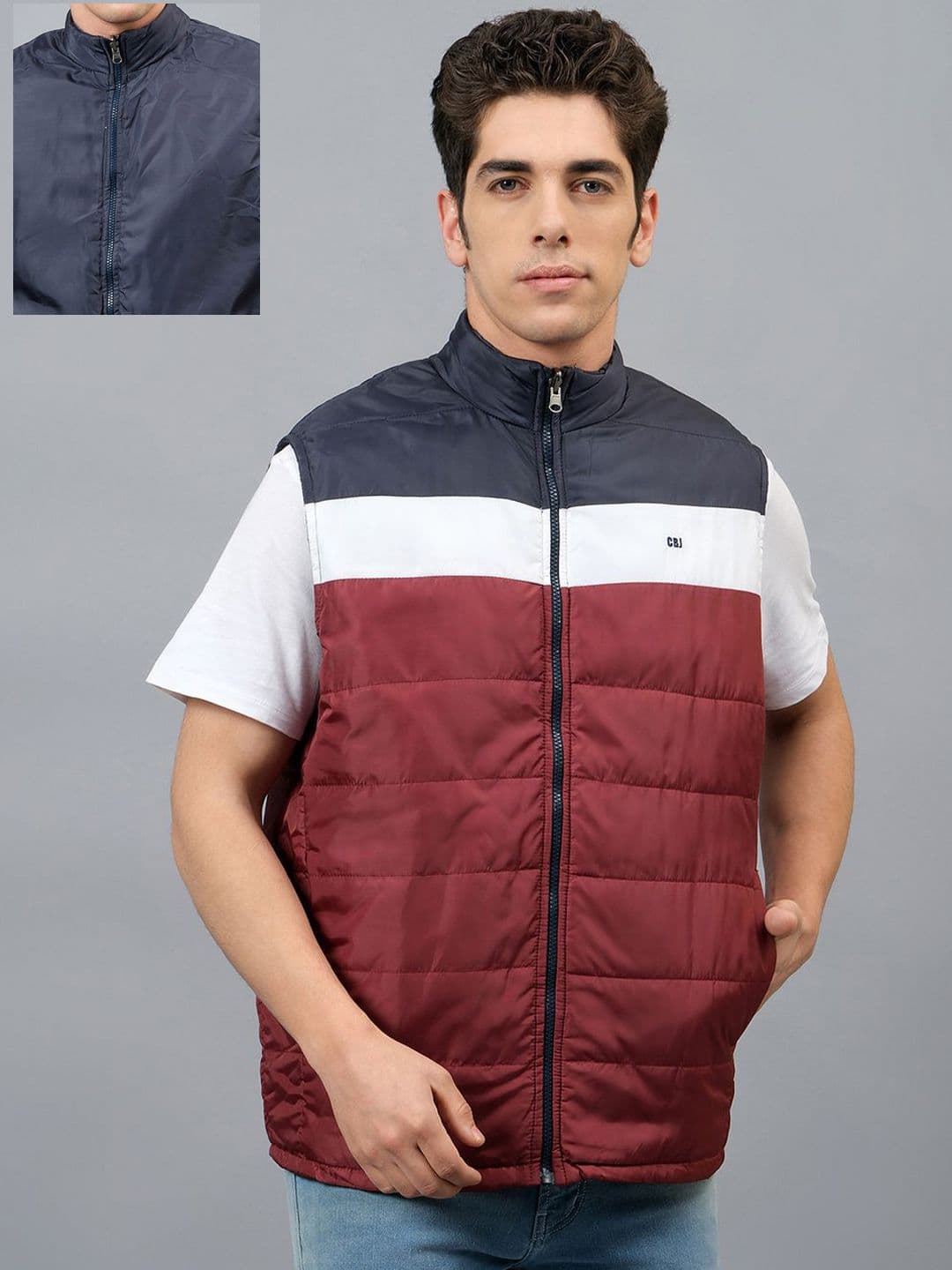 Cantabil Men Reversible Puffer Jacket - view 1
