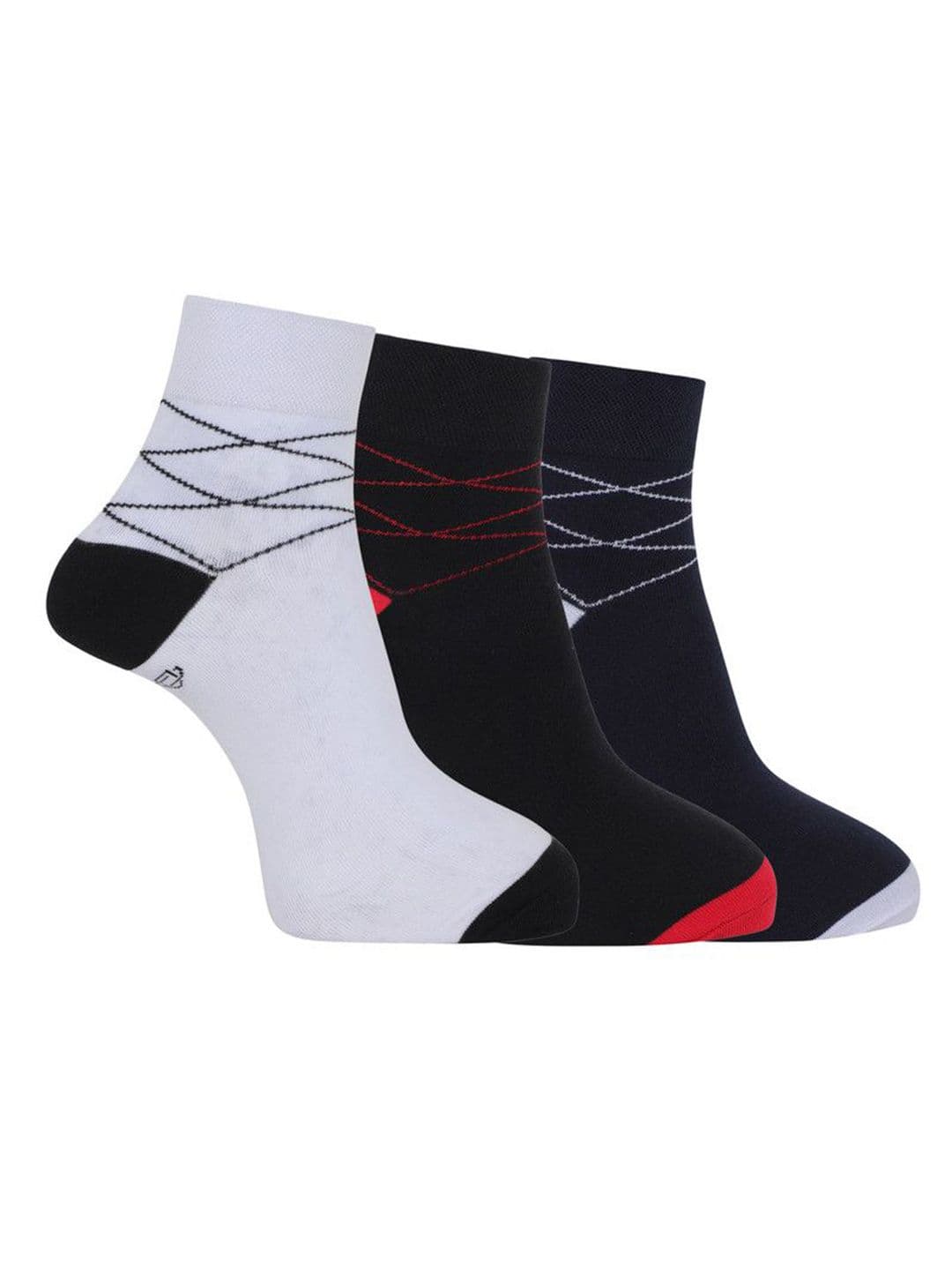 Dollar Men Pack Of 3 Patterned Woollen Ankle Length Socks - view 1