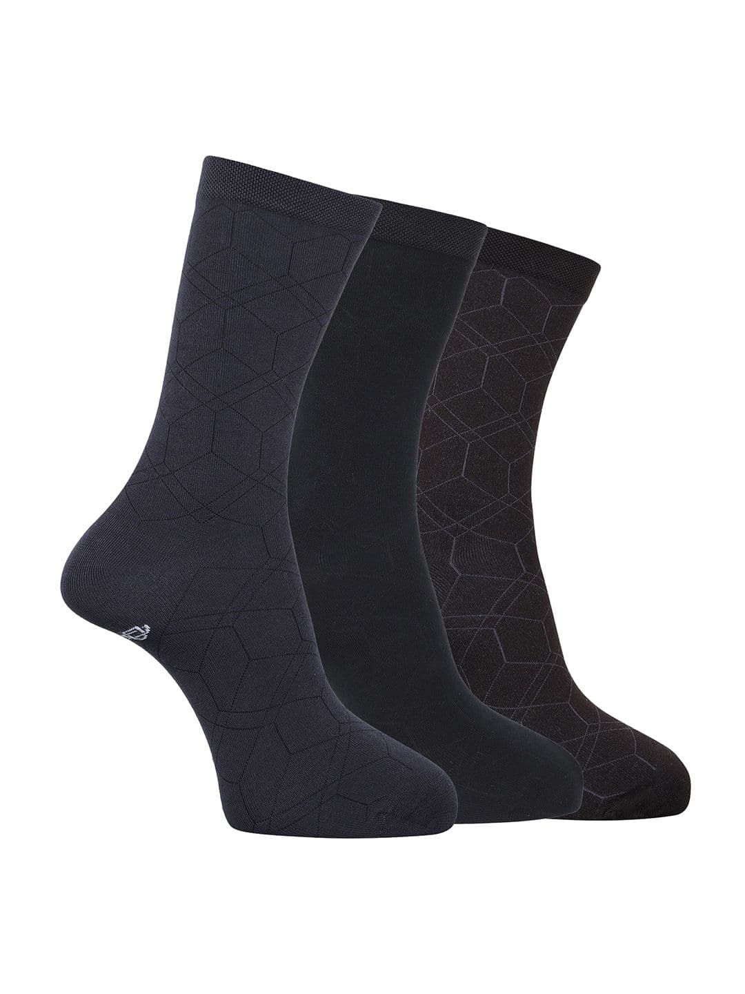 Dollar Men Pack Of 3 Cotton Calf -Length Socks - view 1