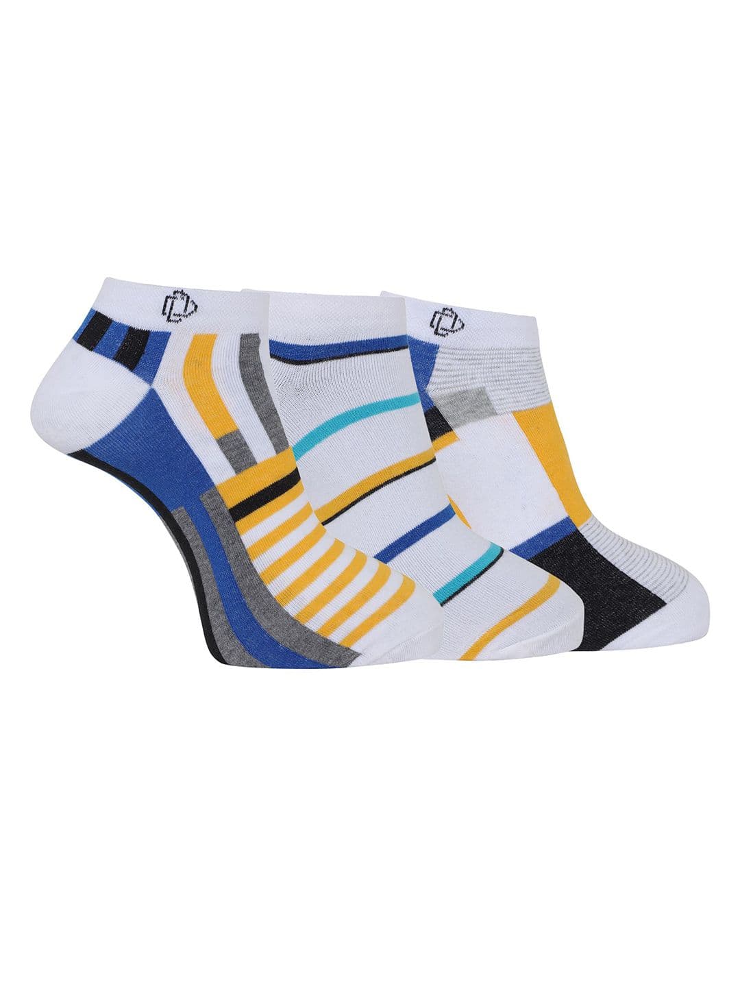 Dollar Men Pack Of 3 Colourblocked Ankle Length Socks - view 1