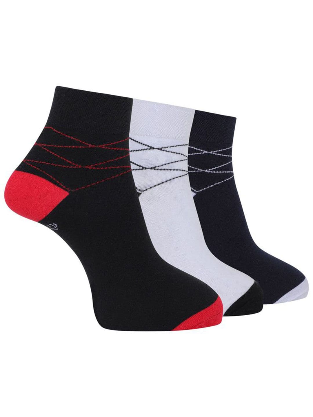 Dollar Men Pack Of 3 Patterned Ankle-Length Socks - view 1