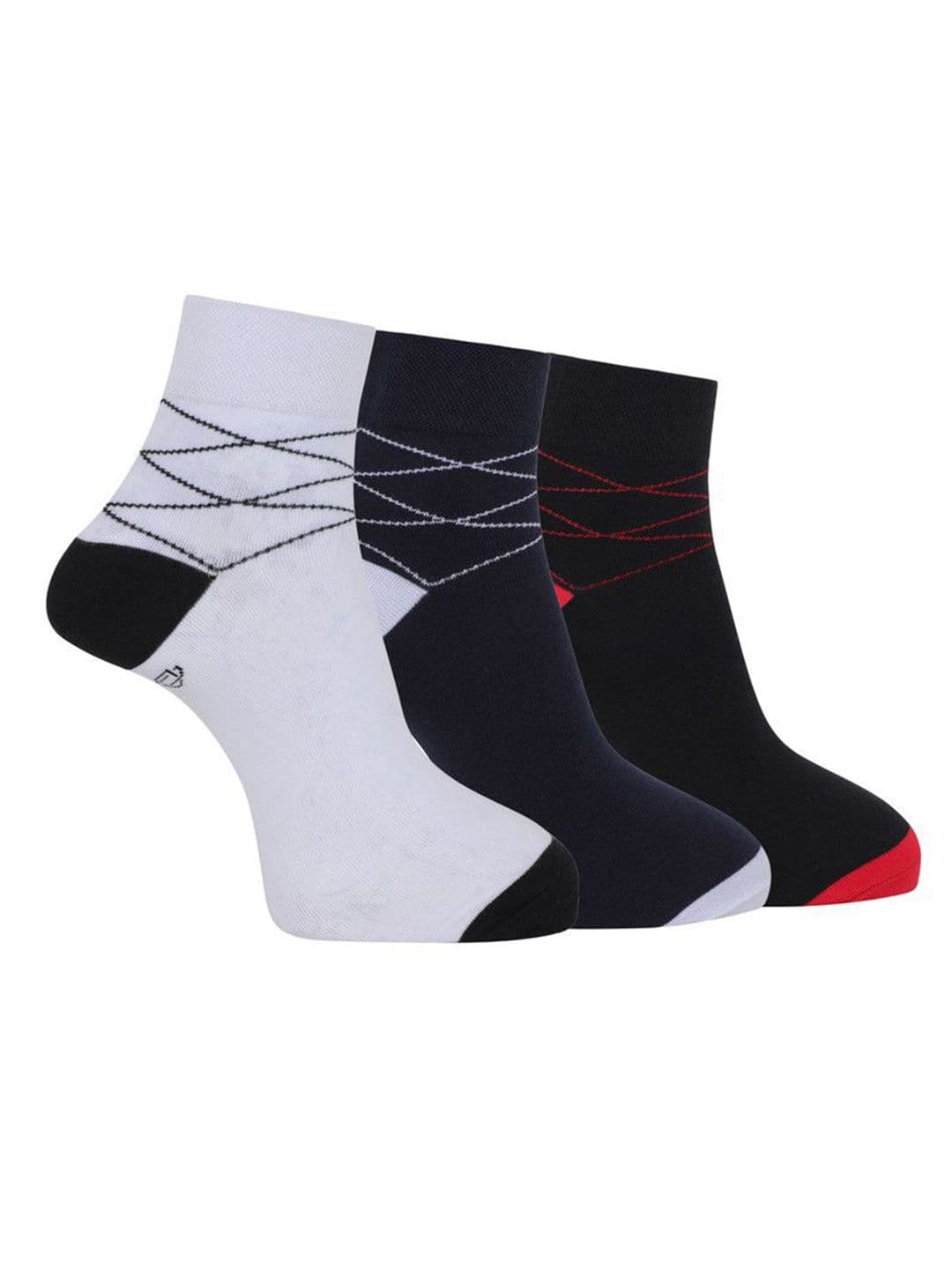 Dollar Men Pack Of 3 Patterned Ankle Length Socks - view 1
