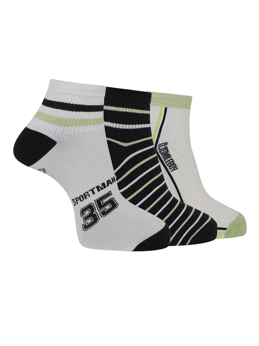 Dollar Men Pack Of 3 Striped Ankle Length Socks - view 1