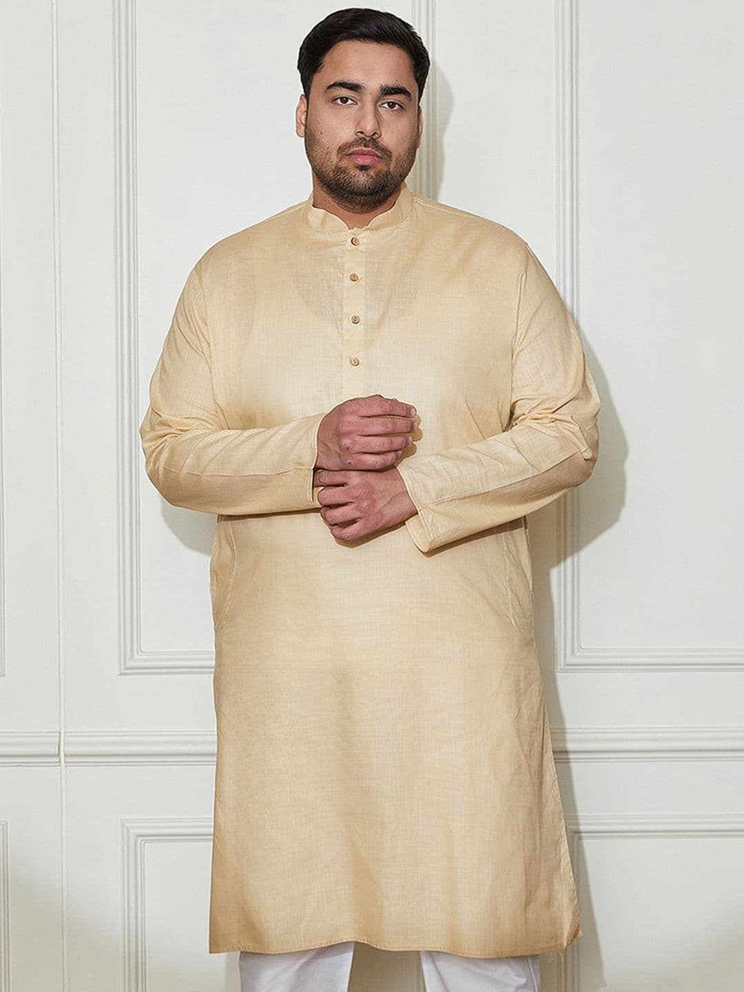 VASTRAMAY Mandarin Collar Straight Kurta - view 1