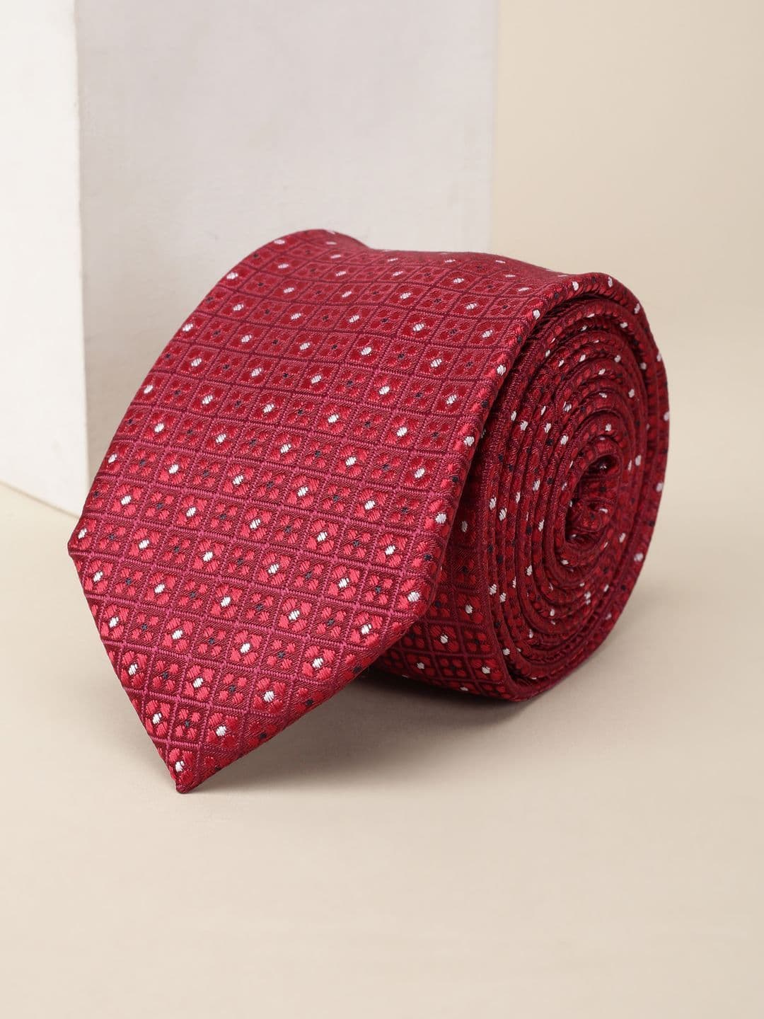 Louis Philippe Men Woven Design Broad Tie - view 1