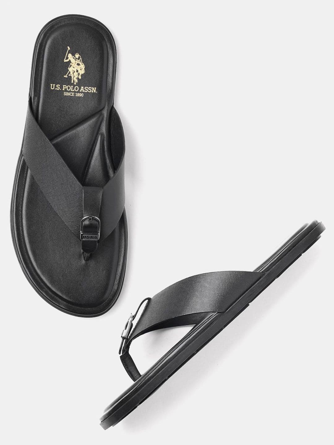 U.S. Polo Assn. Men Leather Comfort Sandals - view 1