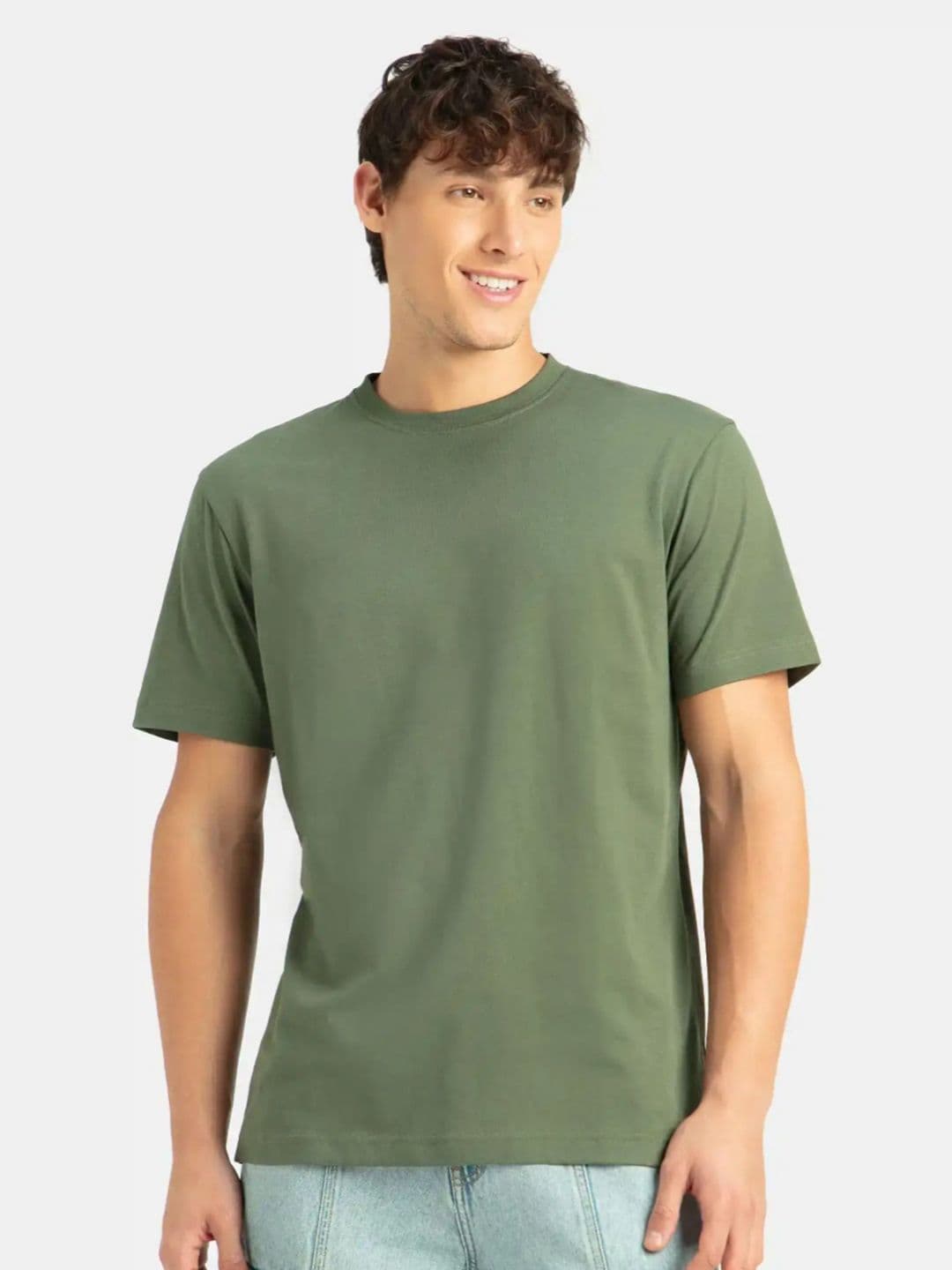 Jockey Super Combed Cotton Rich Round Neck Half Sleeve Tshirt-2714 - view 1