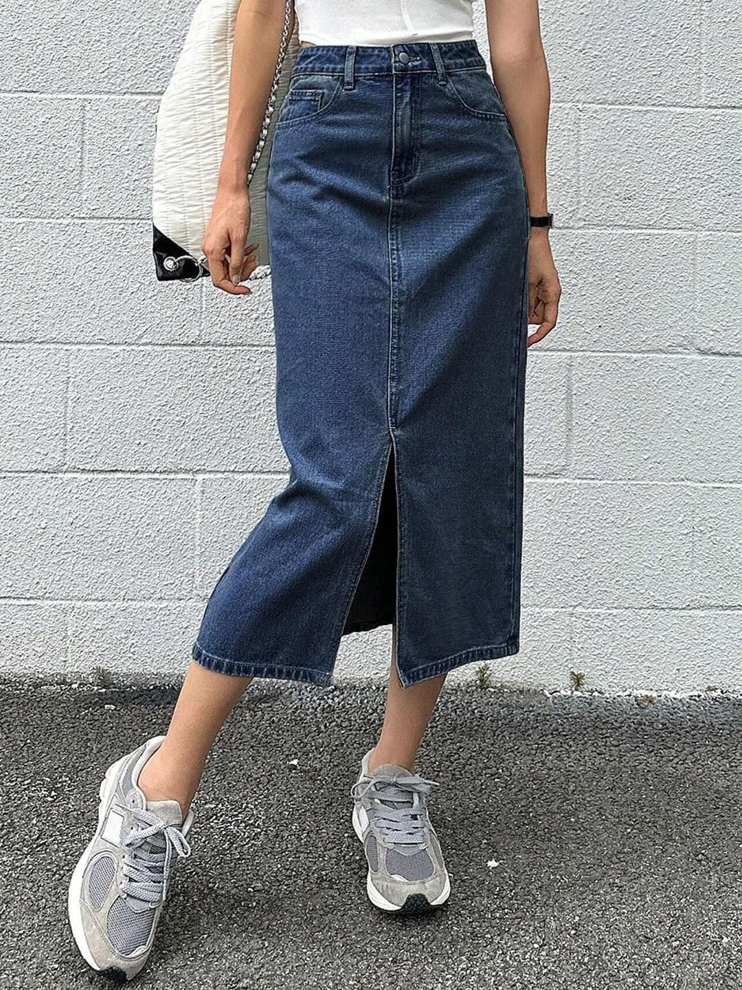 dolsia Women Denim Pencil Midi Skirt - view 1