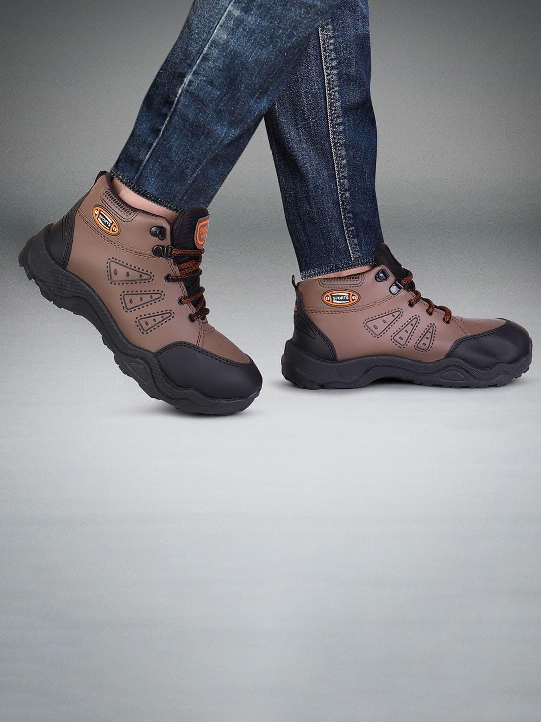 DRACKFOOT Men No Sew Leather Non-Marking Lace-Ups Shoes - view 1
