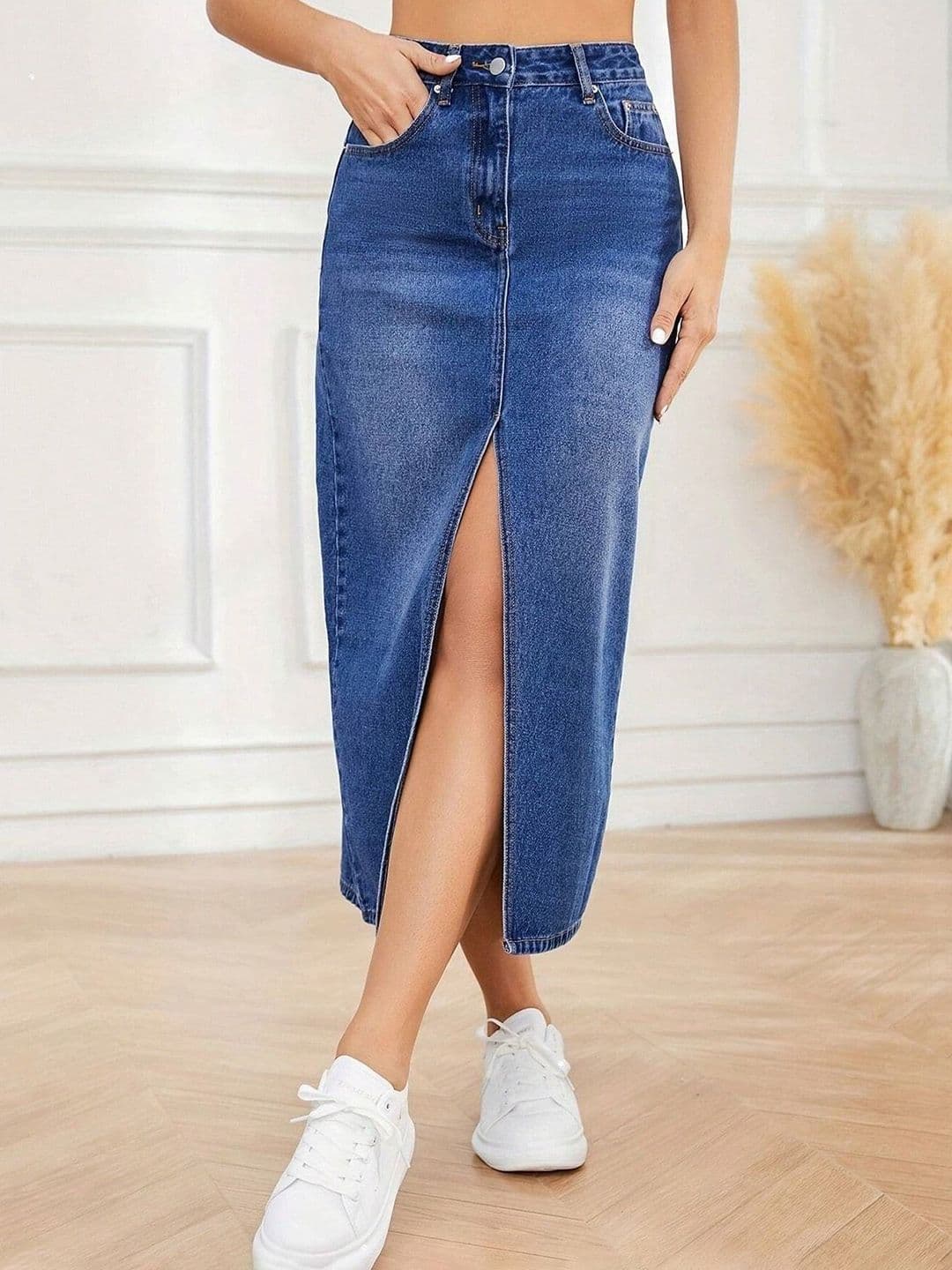 dolsia Women Knitted Pencil Midi Skirt - view 1