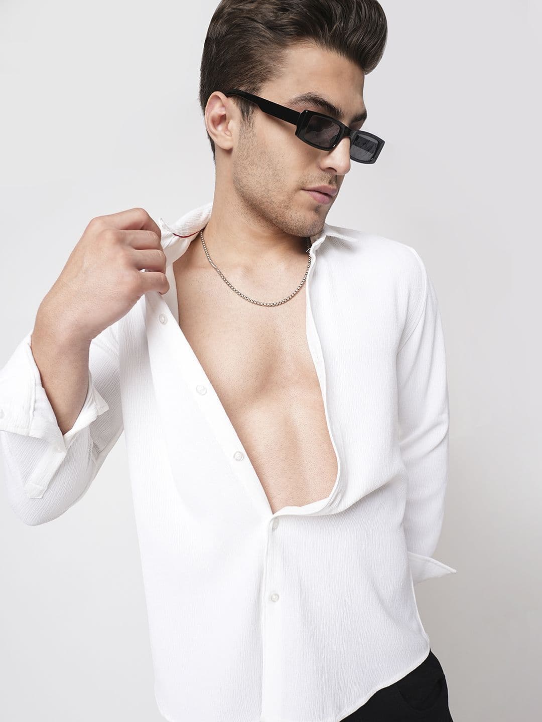 VASTRADO Men Debonair Classic Slim Fit Opaque Cotton Casual Shirt - view 1