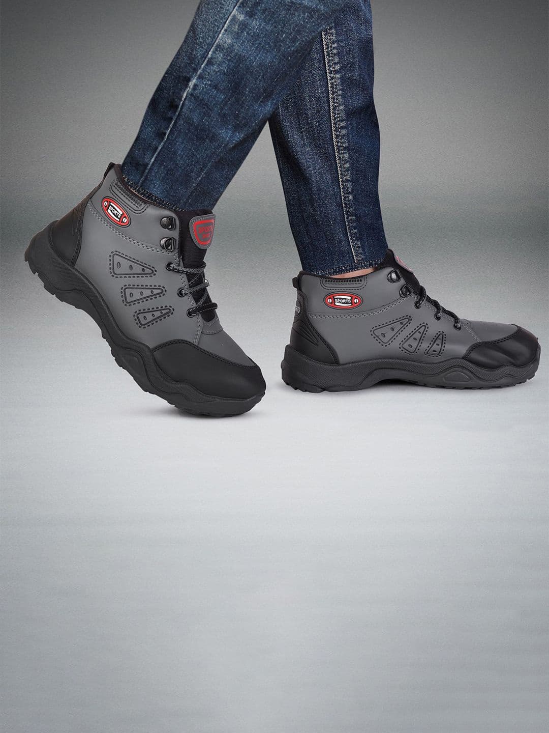 DRACKFOOT Men Leather Running Non-Marking Shoes - view 1