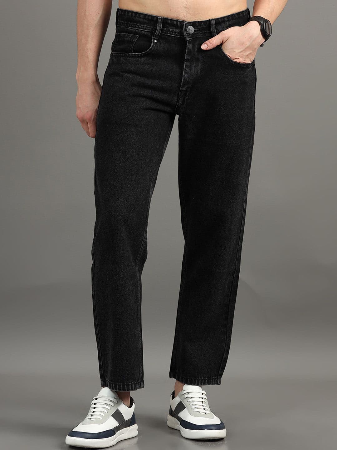 Kolor Fusion Men Mid-Rise Baggy Jeans